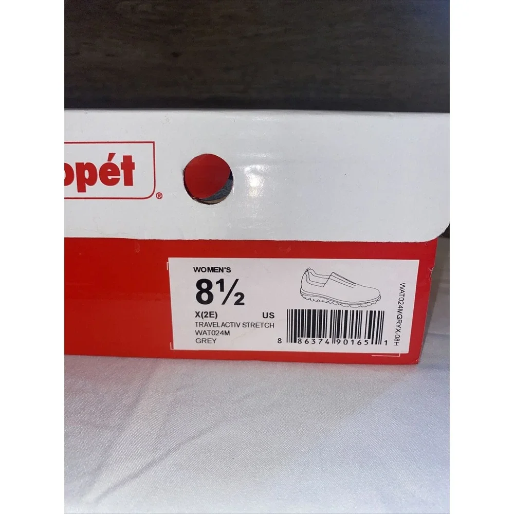 NIB Propet Travelactiv Stretch Womens Slip‎ On Sneakers, sz 8.5 Xtra Wide